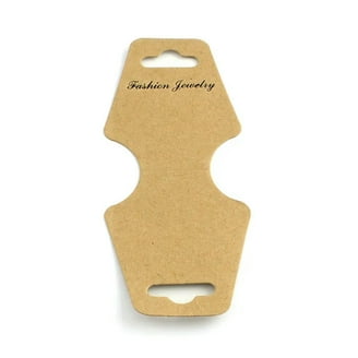 200 Pcs Black Jewelry Display Cards - 5.5x2.25 Inch Fold-Over Cards With Self-Adhesive Seal