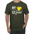 thumbnail image 1 of Wild Bobby, My Heart Is On That Tennis Field, Sports, Men Graphic Tee, Military Green, XX-Large, 1 of 4