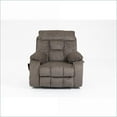 thumbnail image 4 of Recliners for Big and Tall, Oversized Electric Lift Chair with Heating & Massage, 180° Lay Flat | Dark Brown Chenille, 4 of 5
