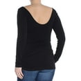 thumbnail image 2 of Rachel Roy Blouse en Tricot Froncé pour Femmes, Noir, Très Grand, 2 of 2