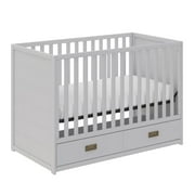 Little Seeds Haven 3-in-1 Convertible Storage Crib, Nursery, White