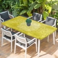 thumbnail image 2 of Boho Flowers Table Cloths for 5 Foot Rectangle Tables, Yellow Floral Vintage Bohemian Watercolor Patio Waterproof Elastic Fitted Tablecloths, Washable Rectangular Table Cover for Camping, 2 of 8