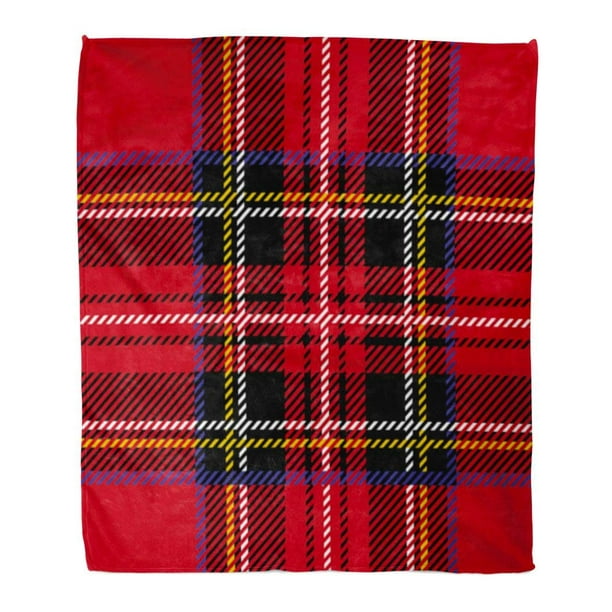 ASHLEIGH Flannel Throw Blanket Red Plaid Pattern Printing Royal Stewart ...