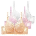 thumbnail image 1 of Kcodviy Pack of 3 Women Woman Bra Bras with Underwire Push Compression Bra for Women Up Bra Set Women's Women Bras Plus Size Front Hook Bustier Sports Bra Training Wireless Bras for Women Support Br, 1 of 5