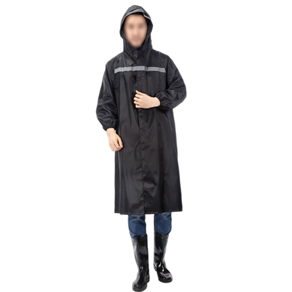 OUNONA Outdoor Poncho Black Waterproof Multifunctional Raincoat for Various Activities