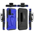 thumbnail image 2 of for TCL 20XE TCL 20 XE Heavy Duty Shock Absorption Kickstand Armor Case with Belt Swivel Clip Holster Cover with Tempered Glass, 2 of 4