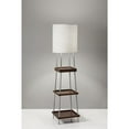 thumbnail image 6 of Adesso Henry 63.25" Wireless Charging USB Walnut Brushed Steel 3-Shelf Floor Lamp, 6 of 10