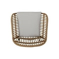thumbnail image 6 of Nobel House Louise Modern Steel Outdoor Chairs, Woven Faux Rattan with Cushions, Light Brown, 2 Pack, 6 of 9