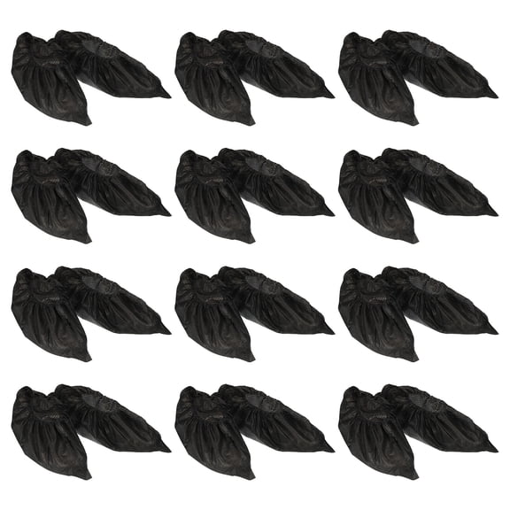 Uxcell Shoe Covers, 100 Pack Disposable Waterproof Boots Cover for Indoor, Black