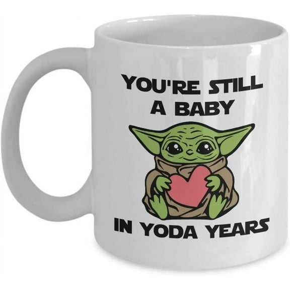 Cute Funny Birthday Mug, Ceramic White Coffee Cup with Funny Quote for Grown Up, Humorous Hilarious BDay Saying For Coworker Dad Brother Friend Boyfriend Fiance Mugs