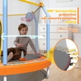 thumbnail image 2 of 55'' Toddler Trampoline for Kids, SEGMART Kids Trampoline with Enclosure Net and Balls, Indoor Outdoor Mini Small Trampoline Birthday Gifts for Boys and Girls Age 3 Months and up, 2 of 7
