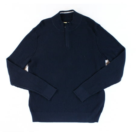 Tommy Bahama NEW Navy Blue Mens Size XL Ribbed 1/2 Zip Sweater