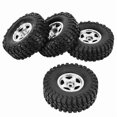 thumbnail image 5 of 4 pcs 1/24 RC Car Rubber Tires, RC Vehicle Wheels, Crawler Car Tires for Axial SCX24 90081, Titanium, 5 of 5