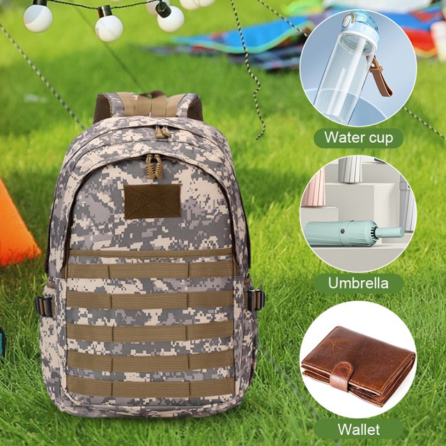 Mochila de camuflaje Mochila de camping de gran capacidad Correa de hombro de esponja gruesa