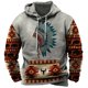 thumbnail image 3 of Sudadera con capucha de estilo étnico indio con estampado 3D para hombre y mujer, ropa de calle retro de gran tamaño, sudadera con capucha Y2k, sudaderas con capucha, ropa para niños, 3 of 5