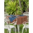 thumbnail image 3 of Outdoor Tablecloth with Umbrella Hole for Patio/Picnic/Party/Camping, Brown Flowers Branch Waterproof Table Cloth Round Cover Washable, Spring Summer Farmhouse Botanical (Dia 54"), 3 of 8