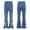 Type D, variant on Kids Girls Toddlers Casual Flared Jeans Bell Bottoms High Waist Raw Hem Denim Pants with Pockets Type D 160/6XL