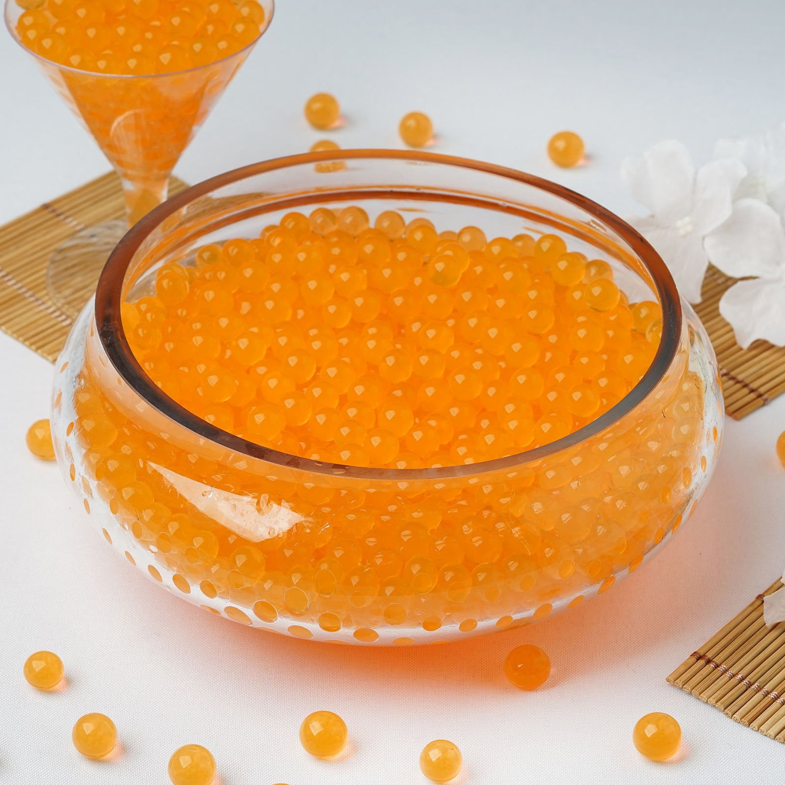10 grams Orange BIG Round Deco Water Beads Jelly Vase Filler Balls