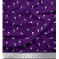 thumbnail image 1 of Soimoi Purple Silk Fabric Colourful Water Drops Nature Printed Craft Fabric by the Yard 42 Inch Wide, 1 of 5
