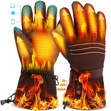 Posrue Heated Gloves, Outdoor Indoor Rechargeable Hand Warmer Glove Liners for Climbing Hiking Cycling, 7.4V Fast Heating, Winter Must Have Thermal Heated Motorcycle Gloves, Universal Size