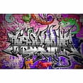 thumbnail image 3 of IDEA4WALL 6pcs Banksy Street Graffiti Peel and Stick Wallpaper Removable Wall Murals Large Wall Stickers for Home Decoration, 100"x24", 3 of 4