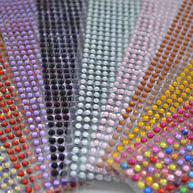 3 Pack 6mm Crystal Diamond Sticker Adhesive Rhinestone, 1500 Pcs DIY Self Adhesive Colorful Gem Rhinestone Embellishment Stickers Sheet Fits for