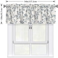 thumbnail image 2 of Blue Floral Valances for Windows - Dusty Blue Flower Kitchen Valance Farmhouse Valance Curtain for Bedoom Rustic Floral Light Filtering Valance with Rod Pocket 54 x 18 (Pack of 1), 1 Panel, 2 of 5