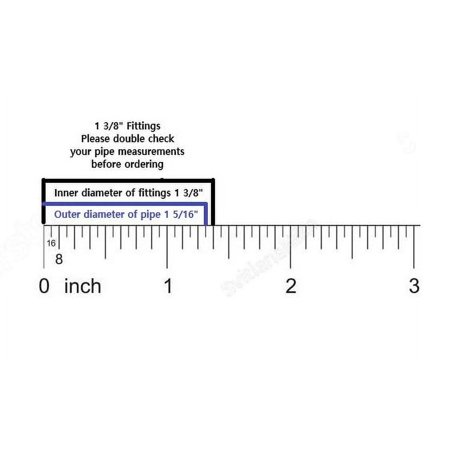 8pcs 3 Way T Shaped 1 3/8" Canopy Fitting (FVFT) - Fits EMT Pipe or Chain Link Fencing Top Rail That has an Outer Diameter of 1 5/16"