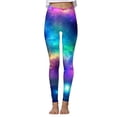 thumbnail image 5 of Tnhcen Women's High Waisted Butt Lifting Yoga Pants with Galaxy Star Print, Tummy Control Workout Leggings, 4-Way Stretch Milk Touch Fleece Fitness Gym Running Pants for Women S-3XL, 5 of 5