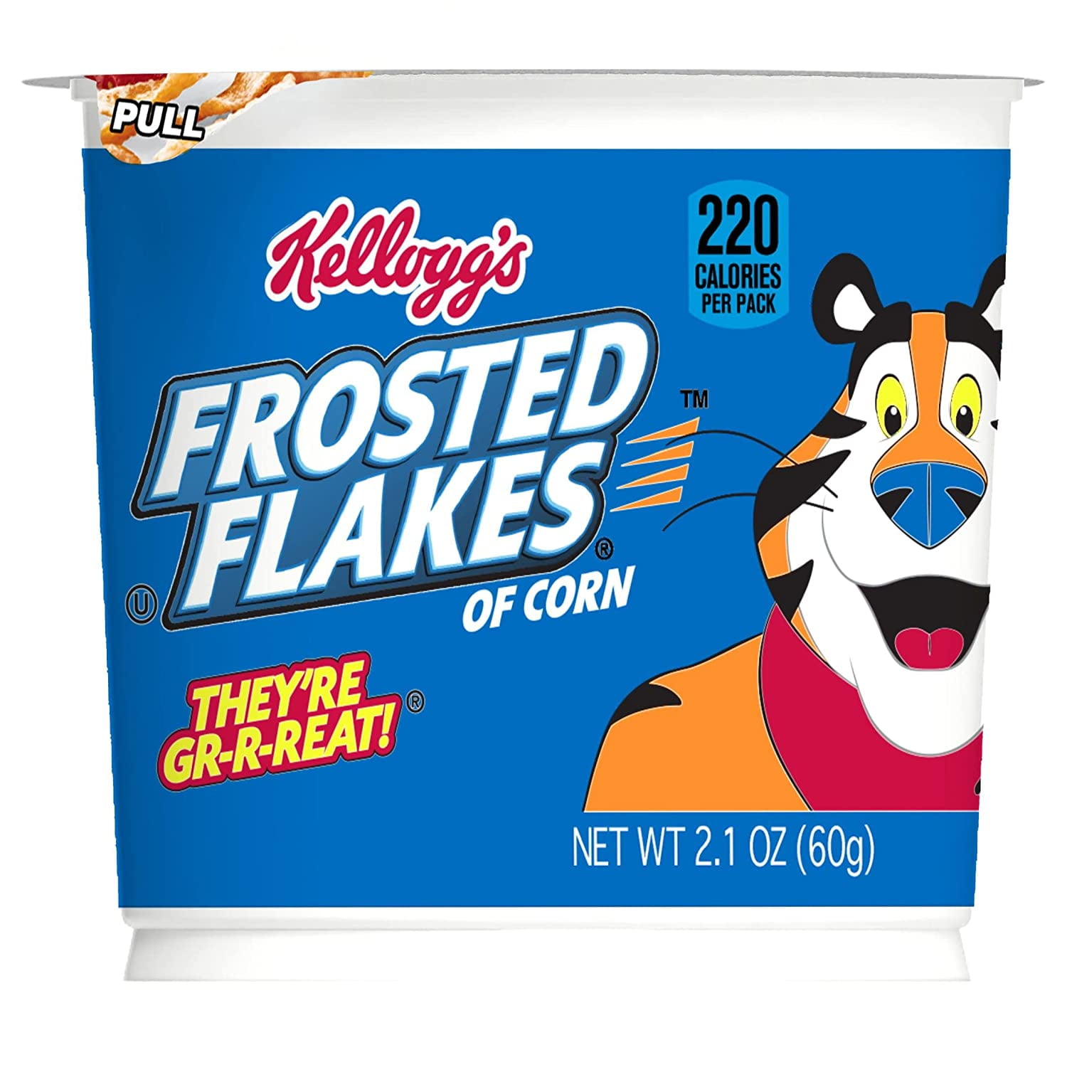 Frosted Flakes Cold Breakfast Cereal Cups, Good Source of 8 Vitamins and Minerals, Original, 7.87lb Case (60 Cups)