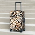 thumbnail image 5 of JUNZAN Watercolor Zebra Print Washable Luggage Cover - Fashion Suitcase Protector Fits 18-32 Inch Luggage (without luggage), 5 of 5