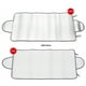 thumbnail image 4 of Parasol reversible para parabrisas de coche y protector de nieve | Protector de película de aluminio de 140 x 68 cm | Bloquea el 99 % de los rayos UV | Plegable para verano e invierno | Cubre, 4 of 7