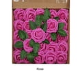 thumbnail image 3 of Cateissary Ramo de rosas artificiales de bajo mantenimiento y elegantes rosas de decoración de flores artificiales Durabilidad duradera Decoración Rosa roja, 3 of 6