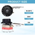 thumbnail image 2 of 2pcs Temperature Control Switch 250V, 16A 60-200°C Capillary Thermostat, 2 of 6