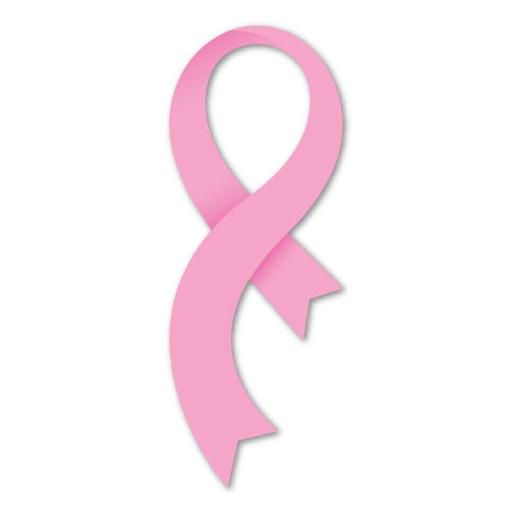 Breast Cancer Curvy Pink Ribbon Magnet
