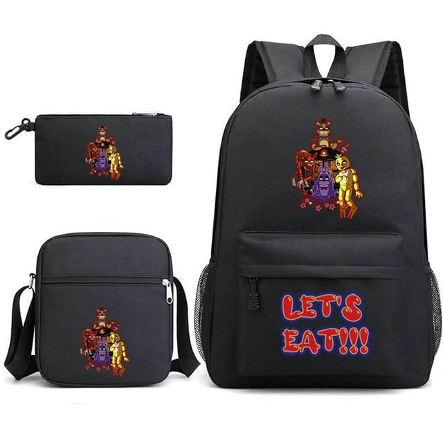 Juego de mochilas escolares Backpack Five Nights de nailon, 3 unidades, para niños