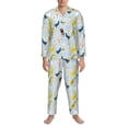 thumbnail image 3 of Naloa Japanese Carps Men’s Pajamas Set - Long Sleeve Button Down Sleep Shirt and Pajama Bottoms Sleepwear Set-X-Large, 3 of 7
