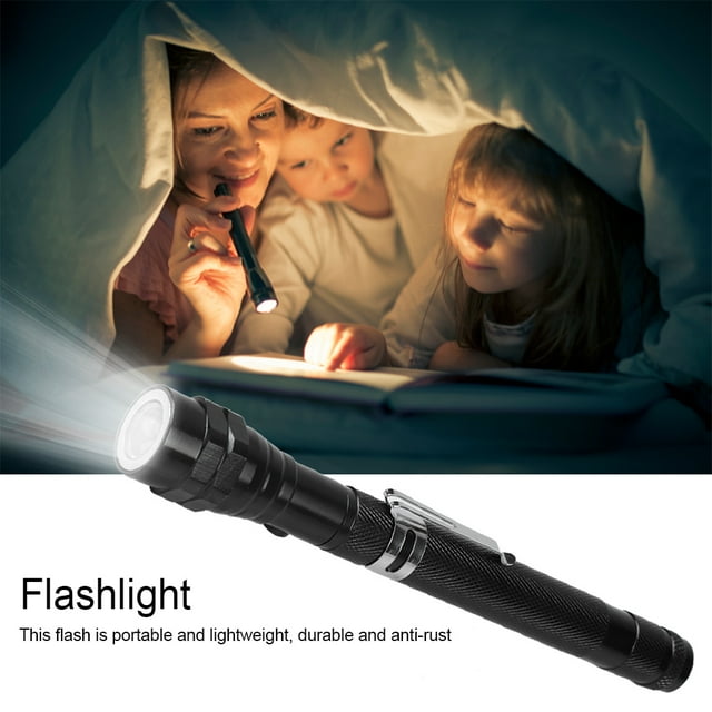 Flash LED, Mini Fonction Télescopique Flexible Lampe de Poche LED Torche Rotative avec Extrémité