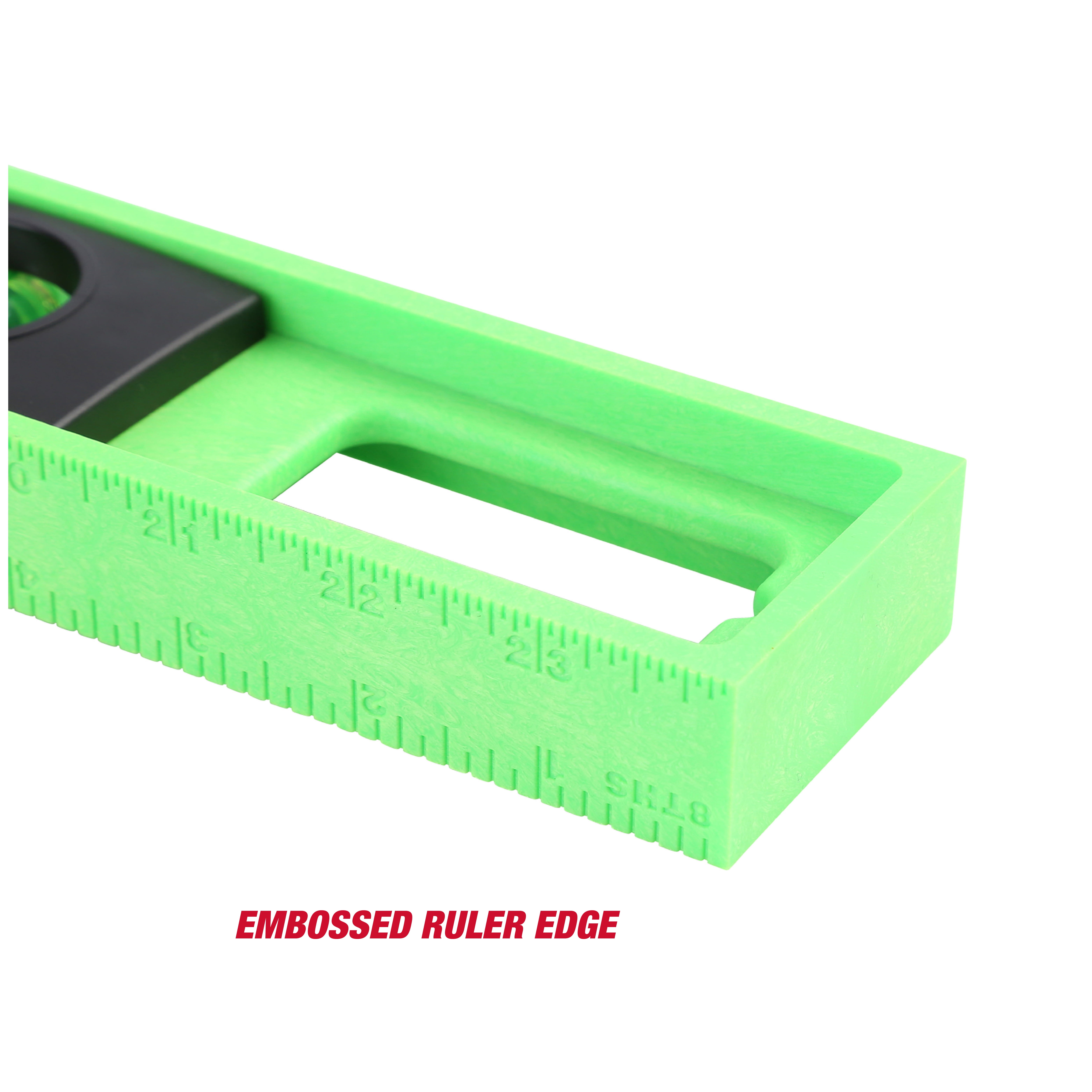 Hyper Tough 24-Inch 3 Vial Poly Level, High Viz Green