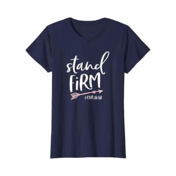 Stand Firm Tribal Arrow Bible Verse Women Graphic T-Shirt, Size S-5XL