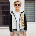 thumbnail image 4 of POLERO Boys Sea Turtle Black Hoodie Boy Girls Zip Up Hoodies with Pocket Toddler Boy Kids Cute Sweatshirt Winter Outerwear Jackets 8-10 Years, 4 of 7
