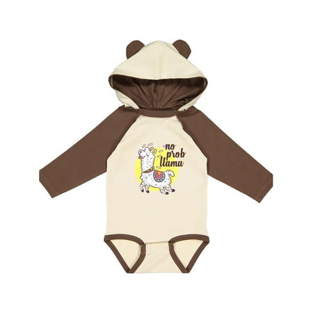 

Inktastic No Prob Llama Gift Baby Boy or Baby Girl Long Sleeve Bodysuit