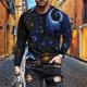 thumbnail image 1 of Mens Fashion Round Neck Printing Long Sleeve Camo Casual T-Shirts Top Sport Tee, 1 of 5