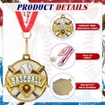 thumbnail image 3 of Medallas deportivas Ecation Baseball, doradas, 5 x 5 cm, paquete de 12, 3 of 6