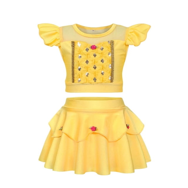 Disney-traje de baño de Jasmine y Elsa para niña, conjunto de Bikini de unicornio, Isabela, Mirabel, sirena, Ariel, novedad