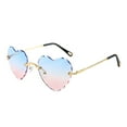 thumbnail image 1 of Gafas de sol sin montura para mujer con forma de corazón. Gafas de moda con forma de corazón. Gafas de sol monas con forma de corazón, 1 of 3