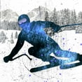 thumbnail image 2 of LightBoxJournal 26x26 White Modern Wood Framed Museum Art Print Titled - Extreme Skier 06, 2 of 4