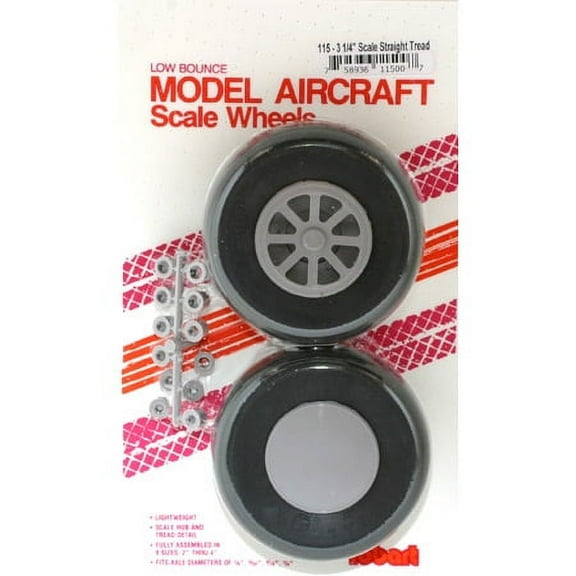 Robart Manufacturing U-325 Scale Wheels3-1/4 ROB115 Wheels Gear Retracts & Accys