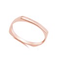 thumbnail image 4 of CHOOSE YOUR COLOR Rose Gold-Tone Square Stacking Midi Ring Sterling Silver Thumb Band 925 Female Size 9, 4 of 4
