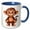 Blue/White, variant on 3drose, Cute Silly Smiling Monkey with a Belt Illustration, 11oz Mug